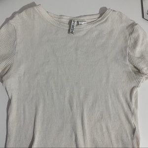 white h&m baby tee